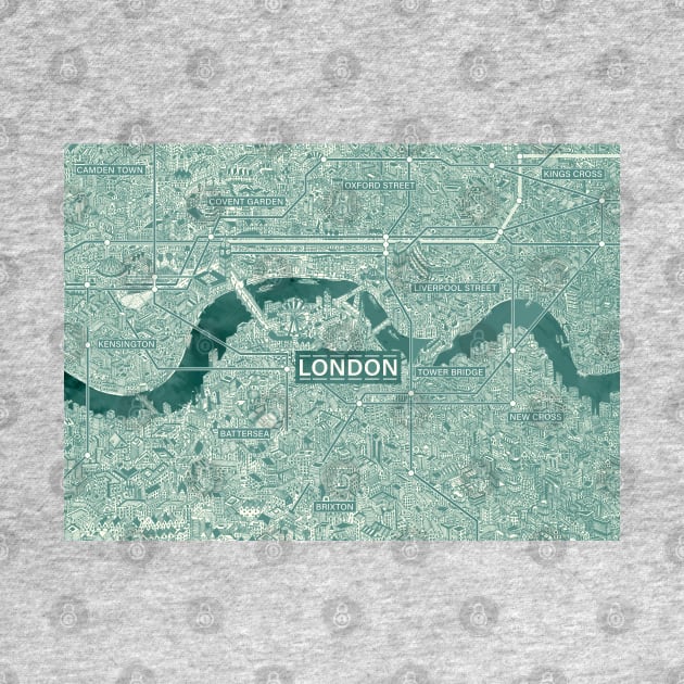 Vintage blue retro London by ol1ie